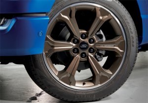 Ford F-150 Wheel Kit - Ford Racing - 22in, Set Of 4, Offset 44mm, w/Center Caps - Sinister Bronze - `15-`23